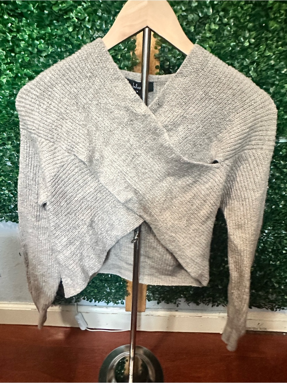 Lulu's Cream Cozy V-Neck Knit Sweater